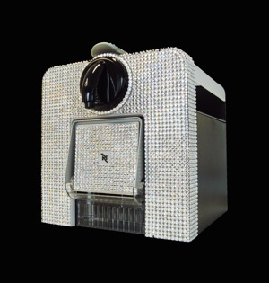 The worlds most expensive | Well, this bling encrusted Nespresso Crystal Coffee Machine from Goldstriker International must be a contender. It retails for a cool 1,995 ($2,000). 