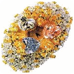 THE WORLDS MOST EXPENSIVE JEWELERY AND WATCHES : CHOPARD WATCHES OF SWITZERLAND HAVE A WATCH FOR 25 MILLION DOLLARS  enriched with 163k of yellow and white diamonds put together as flowers. 